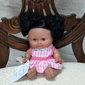 Nines d'Onil Dolls Black Hair Brown Eyes Pink Dress
